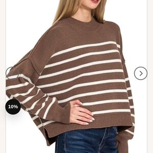 Womens Striped Oversized Sweaters